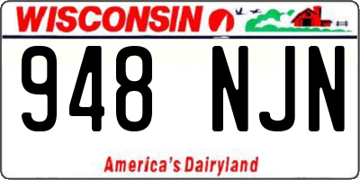 WI license plate 948NJN