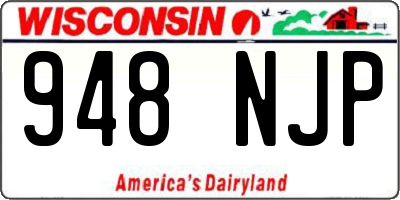 WI license plate 948NJP
