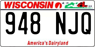 WI license plate 948NJQ