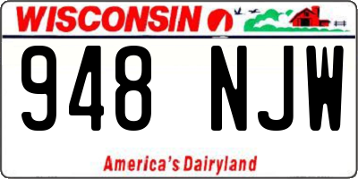 WI license plate 948NJW
