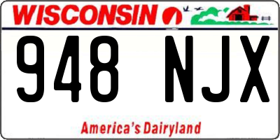 WI license plate 948NJX