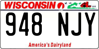 WI license plate 948NJY