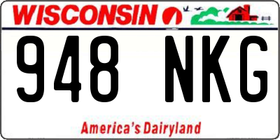 WI license plate 948NKG