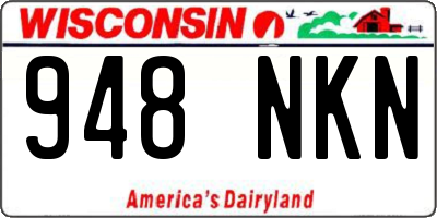 WI license plate 948NKN