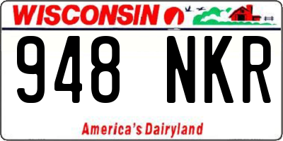 WI license plate 948NKR