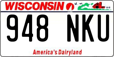 WI license plate 948NKU