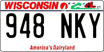 WI license plate 948NKY