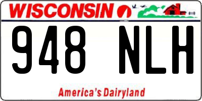 WI license plate 948NLH