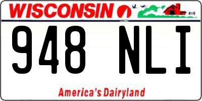 WI license plate 948NLI