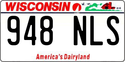 WI license plate 948NLS