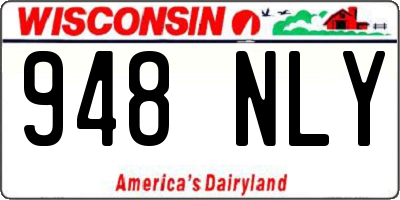 WI license plate 948NLY
