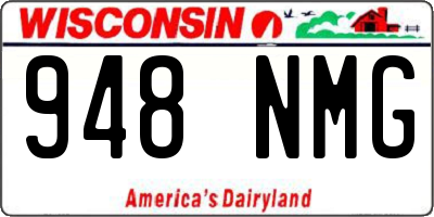 WI license plate 948NMG