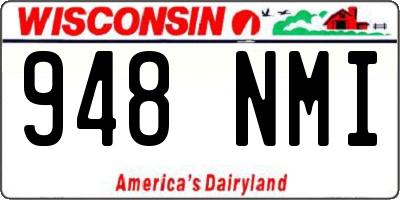 WI license plate 948NMI