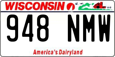 WI license plate 948NMW