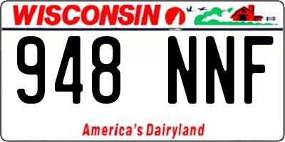 WI license plate 948NNF