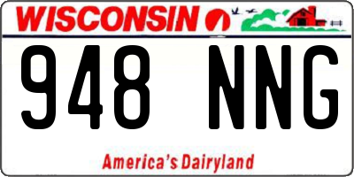WI license plate 948NNG