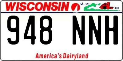 WI license plate 948NNH