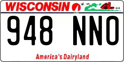 WI license plate 948NNO
