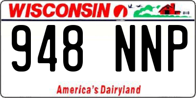 WI license plate 948NNP