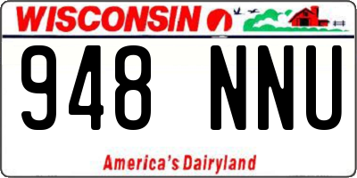 WI license plate 948NNU