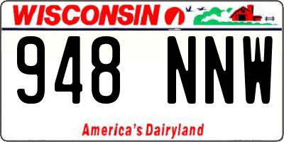 WI license plate 948NNW