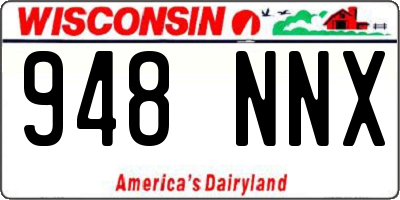 WI license plate 948NNX