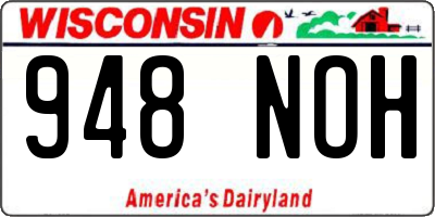 WI license plate 948NOH