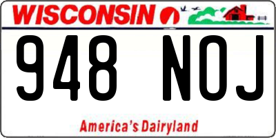 WI license plate 948NOJ