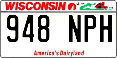 WI license plate 948NPH