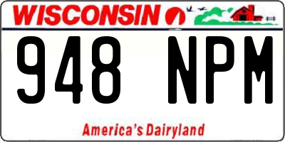 WI license plate 948NPM