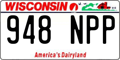 WI license plate 948NPP