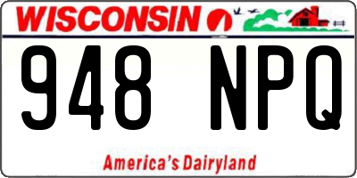 WI license plate 948NPQ
