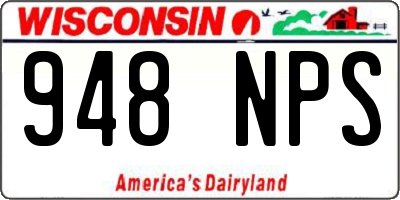 WI license plate 948NPS