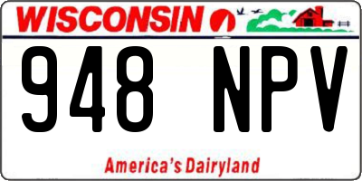 WI license plate 948NPV