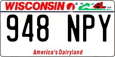WI license plate 948NPY