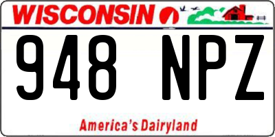 WI license plate 948NPZ