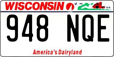 WI license plate 948NQE