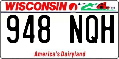 WI license plate 948NQH