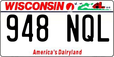 WI license plate 948NQL