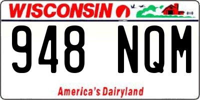 WI license plate 948NQM