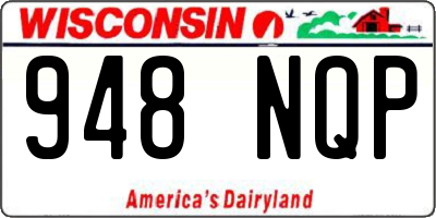 WI license plate 948NQP