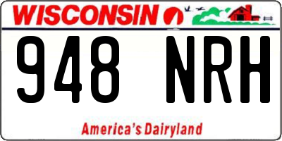WI license plate 948NRH
