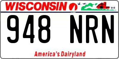 WI license plate 948NRN