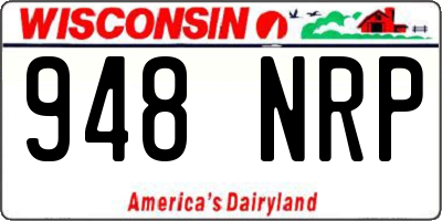 WI license plate 948NRP