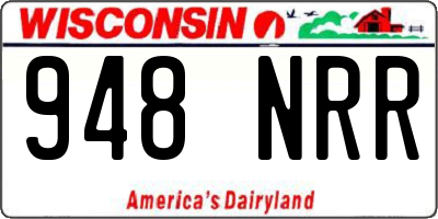 WI license plate 948NRR