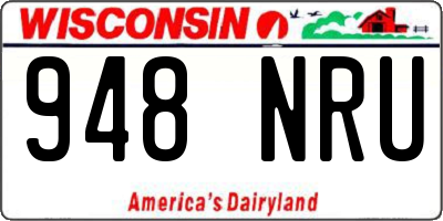WI license plate 948NRU