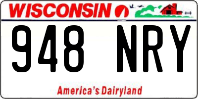 WI license plate 948NRY
