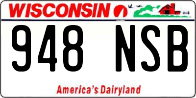 WI license plate 948NSB