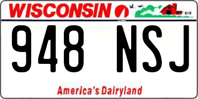 WI license plate 948NSJ