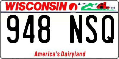 WI license plate 948NSQ